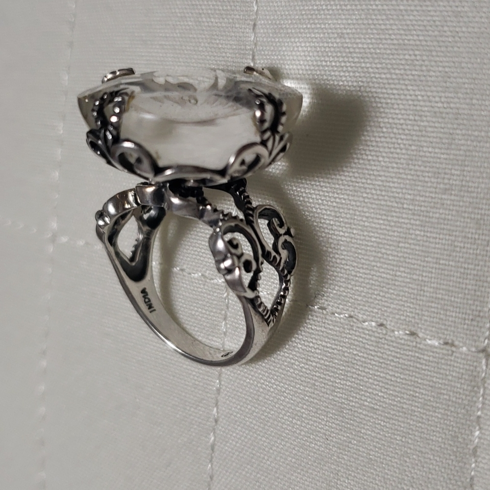 Silpada Filigree  Crystal Sterling Ring - Picture 3 of 13